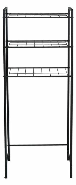 Etajera baie OTIS, negru, metal, 52x24x150 cm