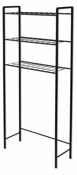 Etajera baie OTIS, negru, metal, 52x24x150 cm