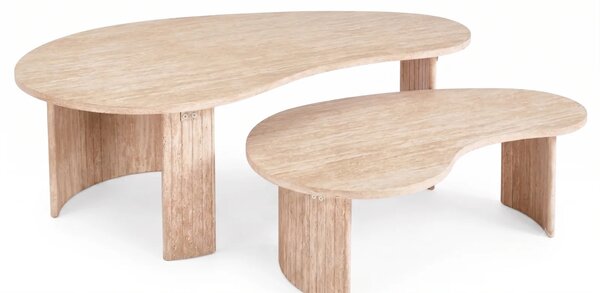 Set 2 Măsuțe Cafea CT 8111 Natural
