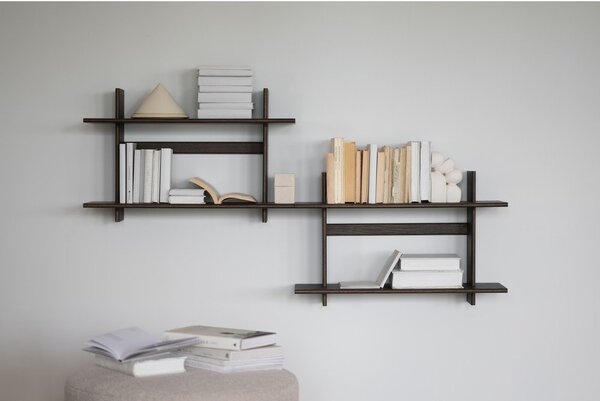 Raft în culoare naturală închisă etajat cu aspect de lemn de stejar 75 cm Westlock – Rowico