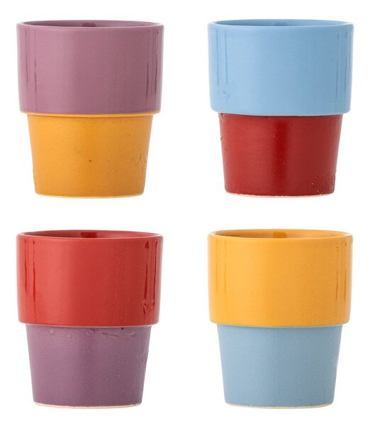 Cești 4 buc. pentru cappuccino din gresie ceramică 150 ml Ewan – Bloomingville