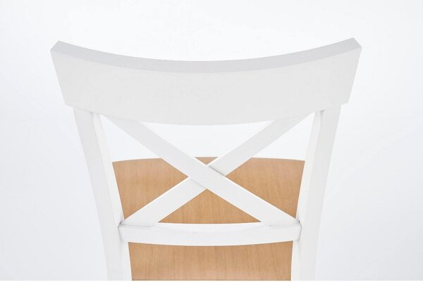 Scaun alb lemn masiv Tutti, 44X56X90 CM
