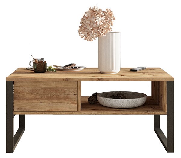 Masuta Cafea Hollms PAL, Stejar, Dim. 100x60x44.5 Cm