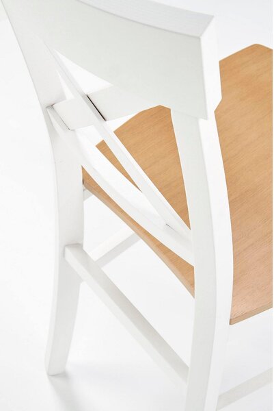 Scaun alb lemn masiv Tutti, 44X56X90 CM