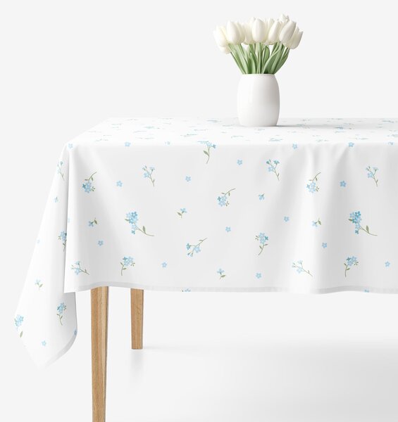 Goldea față de masă 100% bumbac - flori de nu-mă-uita 100 x 140 cm