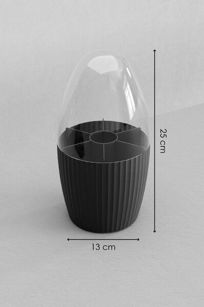 Organizator FNSORGNZR, gri antracit, plastic, 13x13x25 cm