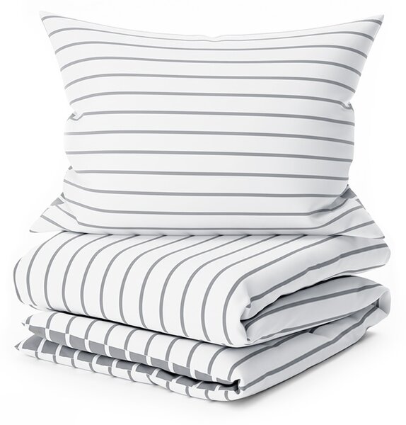 Lenjerie de pat din bumbac Renforce CAPRIVI gri cu nasture Dimensiunile lenjeriei: 70x90 cm, 140x200 cm
