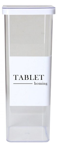 Organizator baie HMY-6380, transparent, plastic, 10x10x26 cm