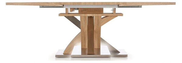 Masa extensibila SANDOR, stejar/crom, 160/220x90x77 cm