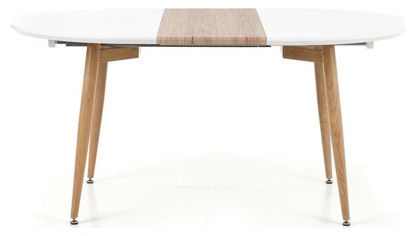 Masa extensibila EDWARD, alb/stejar San Remo, 120/200x100x75 cm