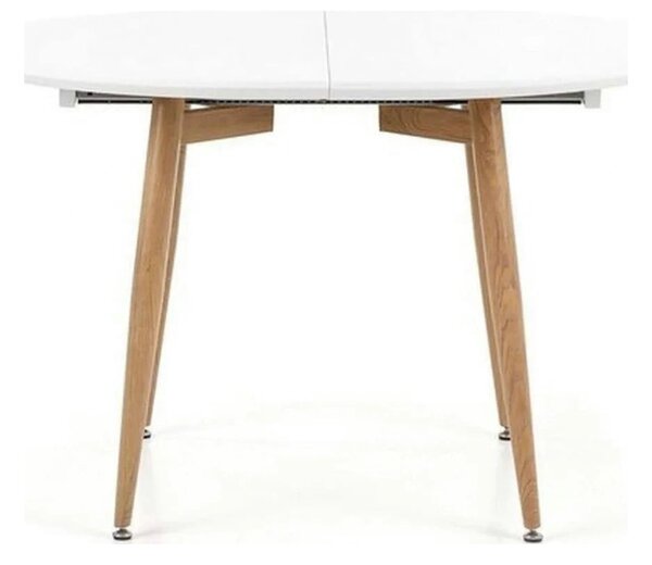 Masa extensibila EDWARD, alb/stejar San Remo, 120/200x100x75 cm