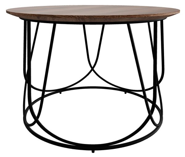 Masuta cafea NUBIRA, nuc/negru, 60x60x41 cm