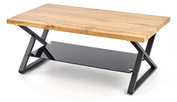 Masuta cafea XENA, negru/stejar natural, 110x60x45 cm