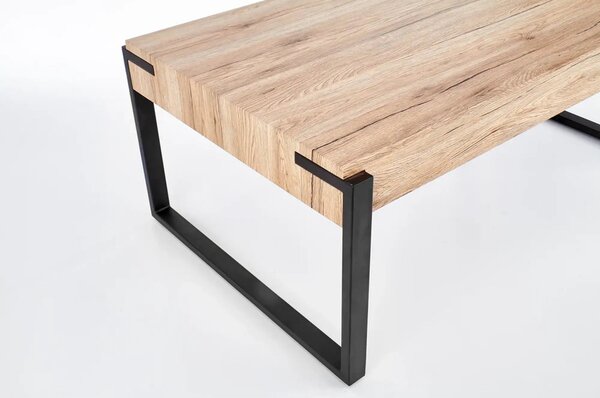 Masuta cafea CAPRI, stejar San Remo/negru, 110x64x42 cm