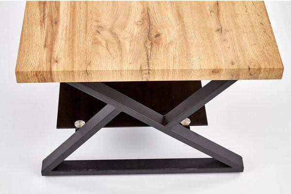Masuta cafea XENA, negru/stejar natural, 110x60x45 cm