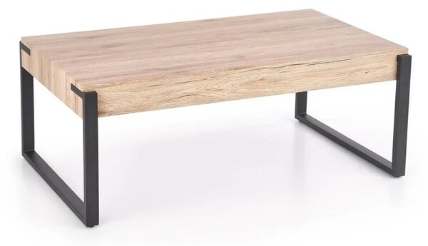 Masuta cafea CAPRI, stejar San Remo/negru, 110x64x42 cm