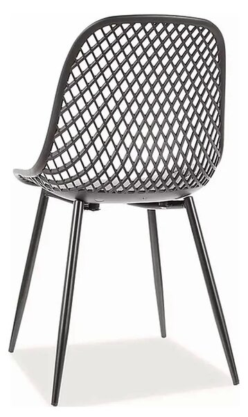 Scaun Corral A, negru, polipropilena/metal, 46x44x75 cm