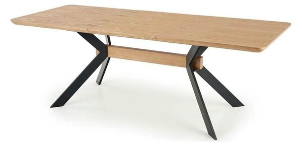 Masa extensibila BACARDI, stejar sonoma/negru, 160/220x90x76 cm