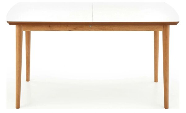 Masa extensibila BARRET, alb/stejar, 90/190x80x75 cm