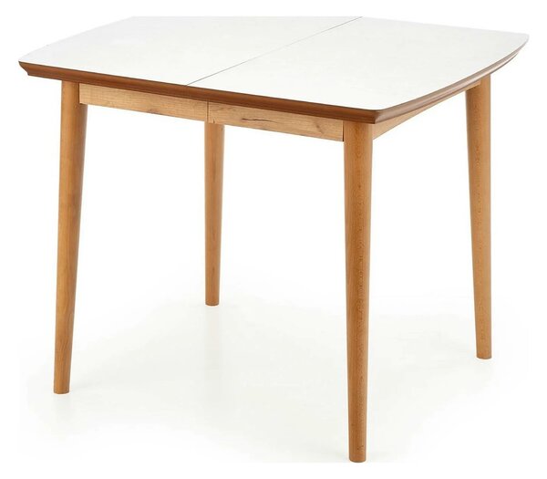 Masa extensibila BARRET, alb/stejar, 90/190x80x75 cm