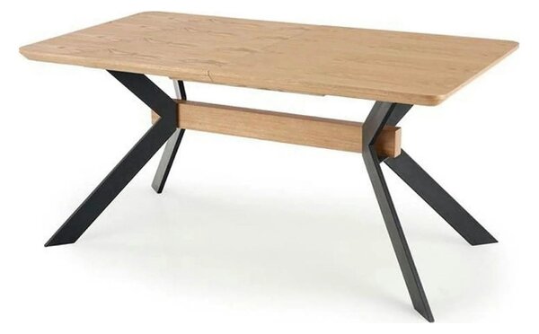 Masa extensibila BACARDI, stejar sonoma/negru, 160/220x90x76 cm