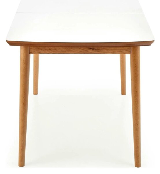 Masa extensibila BARRET, alb/stejar, 90/190x80x75 cm