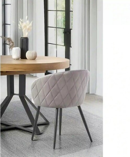 Masa extensibila MERCY, stejar/negru, 120/160x120x80 cm