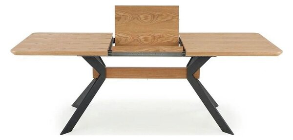 Masa extensibila BACARDI, stejar sonoma/negru, 160/220x90x76 cm