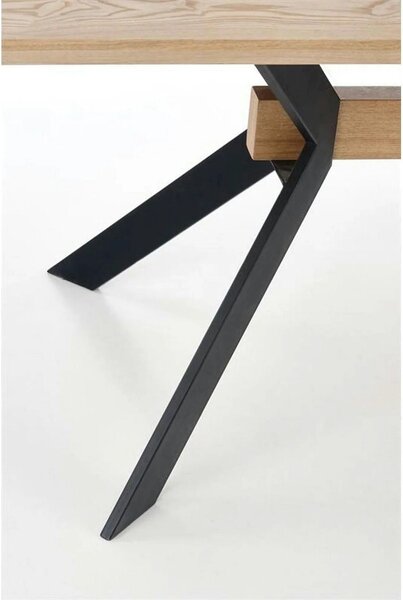 Masa extensibila BACARDI, stejar sonoma/negru, 160/220x90x76 cm