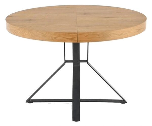 Masa extensibila MERCY, stejar/negru, 120/160x120x80 cm