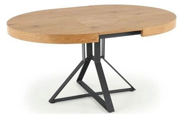 Masa extensibila MERCY, stejar/negru, 120/160x120x80 cm