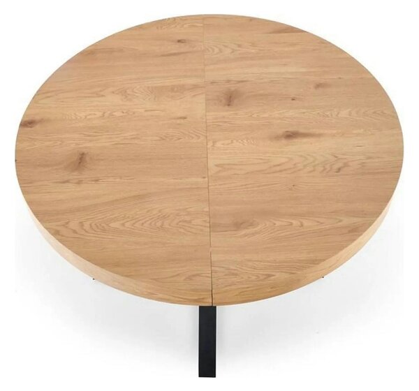 Masa extensibila MERCY, stejar/negru, 120/160x120x80 cm