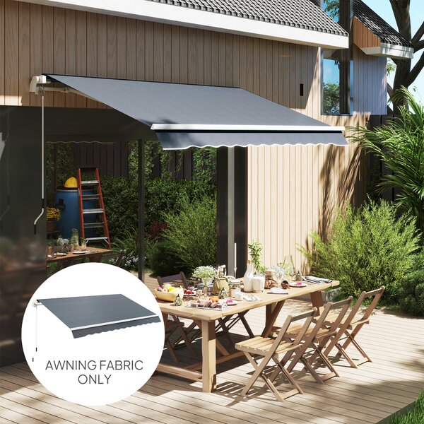Outsunny Material de Înlocuire Copertină, Rezistent la Apă, 4 x 3 m, Gri | Aosom Romania