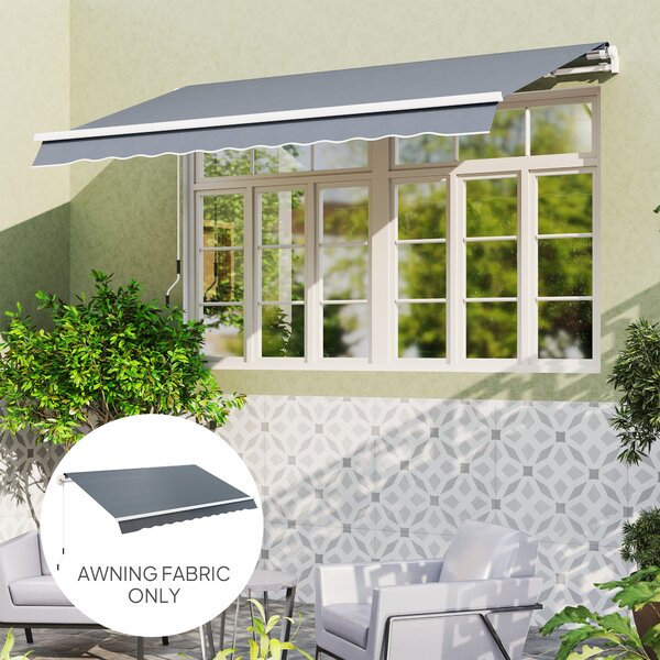 Outsunny Material de Înlocuire Copertină, Rezistent la Apă, 4 x 3 m, Gri | Aosom Romania