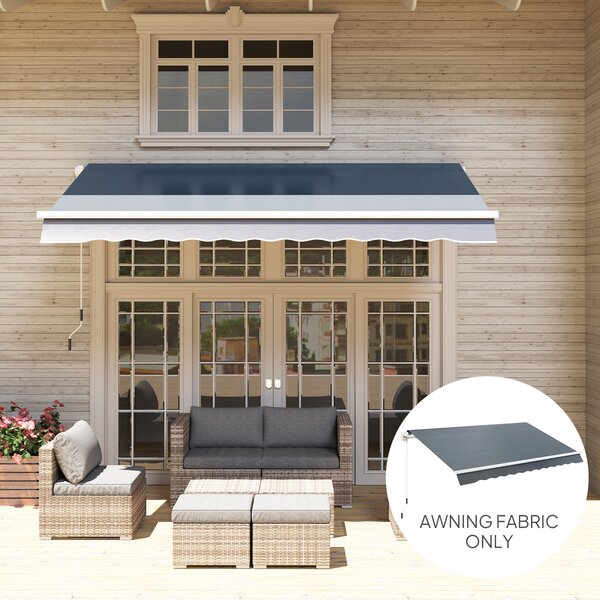 Outsunny Material de Înlocuire Copertină, Rezistent la Apă, 4 x 3 m, Gri | Aosom Romania