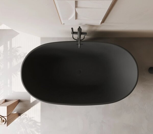 Cada acril freestanding Obsidian Noir, Negru, 170 cm, 5033