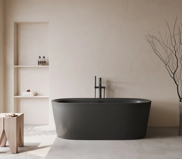 Cada acril freestanding Ava, Negru, 150 cm, 5001