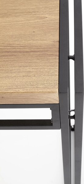 Consola BOLIVAR KN1, stejar auriu/negru, 90x35x76 cm