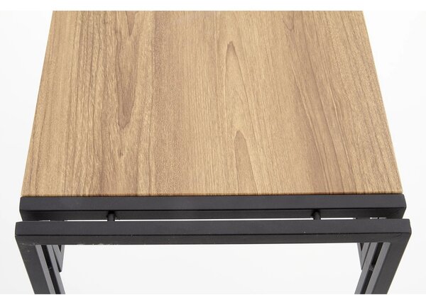 Consola BOLIVAR KN1, stejar auriu/negru, 90x35x76 cm