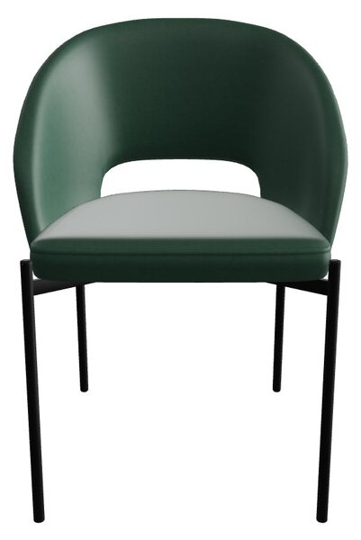 Scaun K455, verde/negru, stofa catifelata/metal, 51x57x77 cm