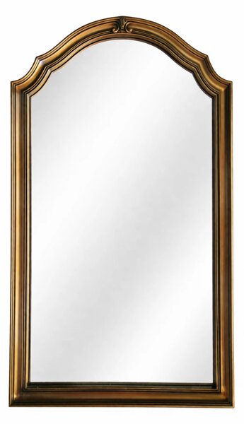 Oglindă decorativă de perete, ramă aurie antichizată, 60x90 cm