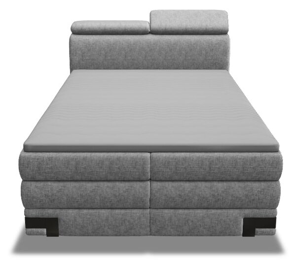 Pat KANO 140x200, personalizabil, cu saltea, topper, tetiere reglabile