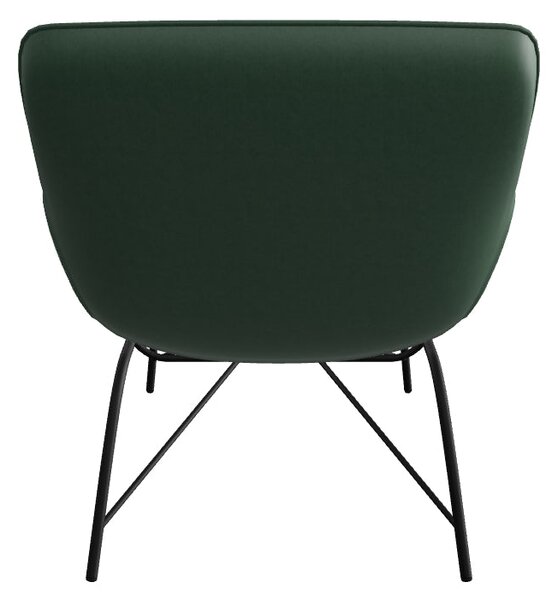 Fotoliu verde inchis BELTON, stofa catifelata/otel, 74x73x78 cm