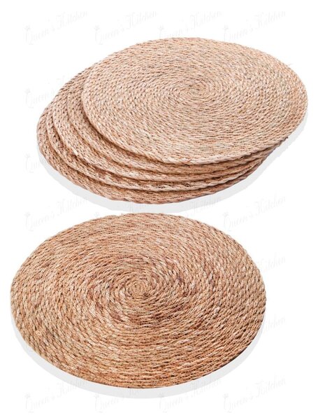 Suport farfurie MLN-30226, maro, bambus, 35 cm
