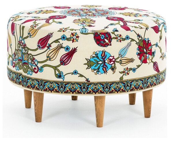 Taburet RIMINI, multicolor, stofa clasica, 65x65x40 cm