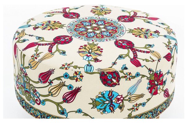 Taburet RIMINI, multicolor, stofa clasica, 65x65x40 cm