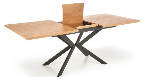 Masa extensibila LEGARTO, stejar/negru, 160/200x90x76 cm