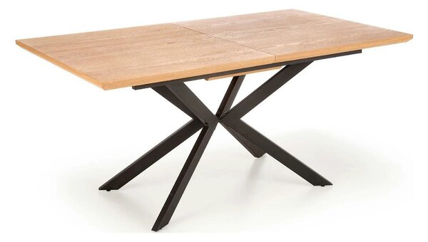 Masa extensibila LEGARTO, stejar/negru, 160/200x90x76 cm