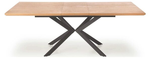 Masa extensibila LEGARTO, stejar/negru, 160/200x90x76 cm