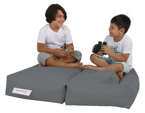 Set fotoliu cu 2 taburete pentru copii 248FRN1228, gri, poliester, 100